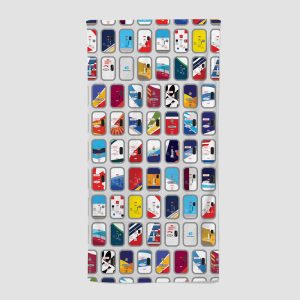 Airplane Doors Pattern - Beach Towel